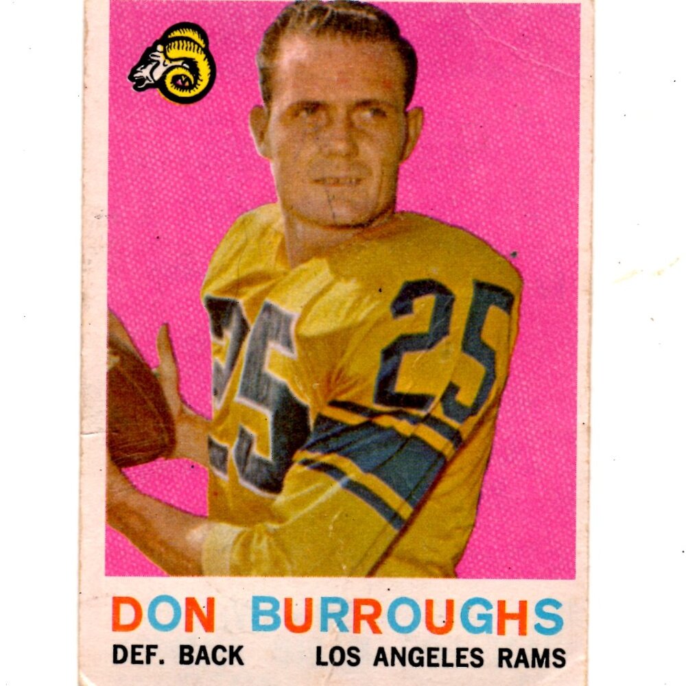 1959 Topps Don Burroughs #59 LA Rams RC Rookie - Vintage Sports Card